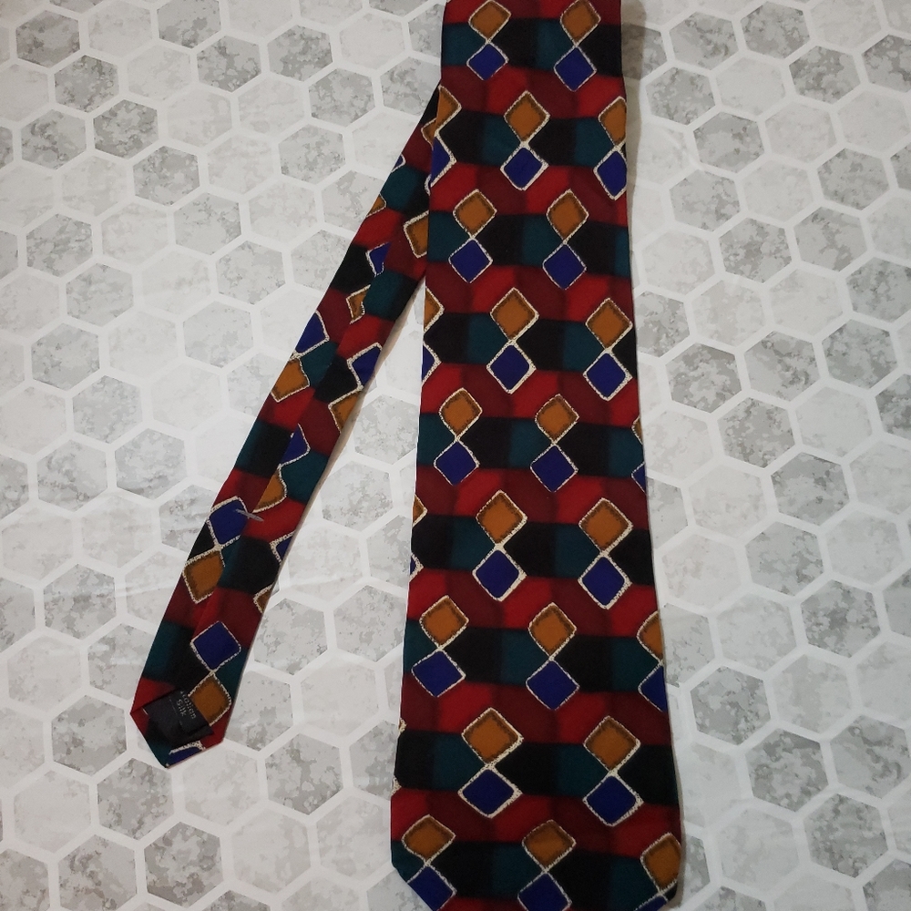 Halston Retro 80s Gray Silk Tie - Picture 5 of 6